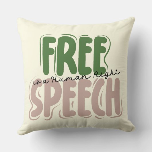 Free Speech Is a Human Right クッション (裏面)