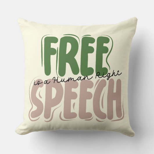 Free Speech Is a Human Right クッション (正面)