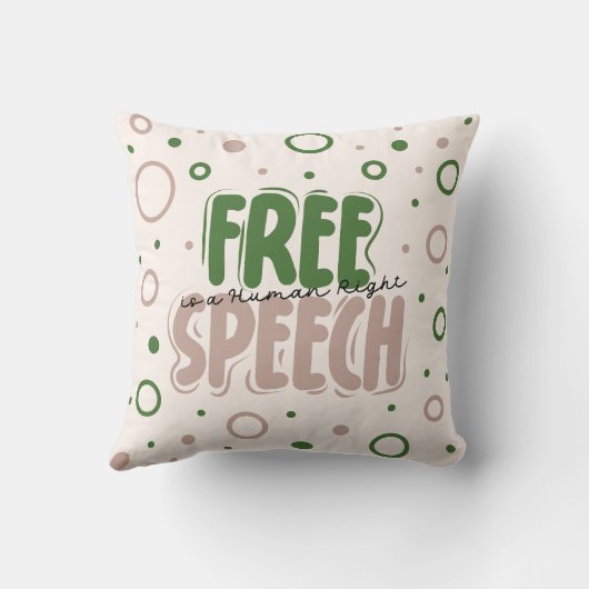 Free Speech Is a Human Right クッション (裏面)