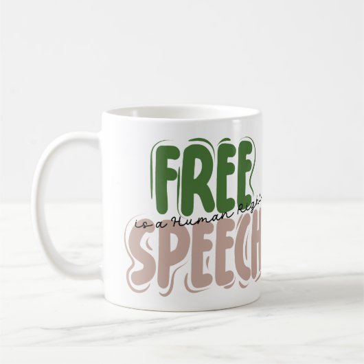 Free Speech Is a Human Right コーヒーマグカップ (左)