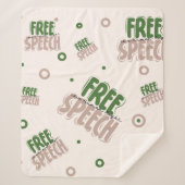 Free Speech Is a Human Right シェルパブランケット (正面)