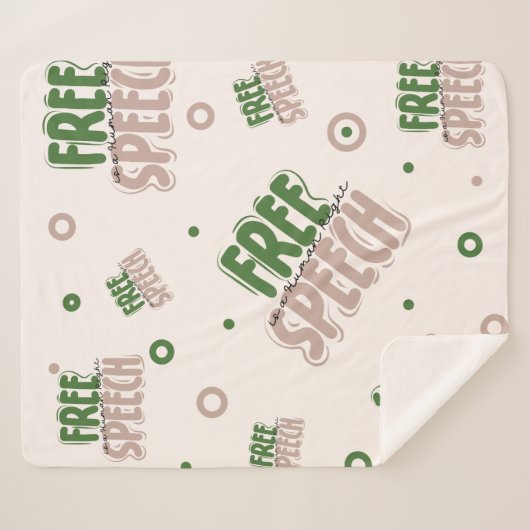 Free Speech Is a Human Right シェルパブランケット (正面(横))