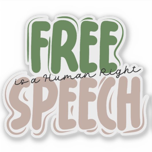 Free Speech Is a Human Right シール (正面)