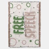 Free Speech Is a Human Right スローブランケット (正面縦)