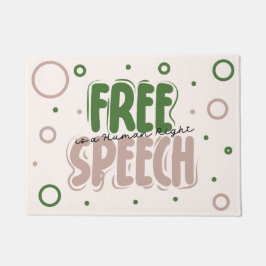 Free Speech Is a Human Right ドアマット