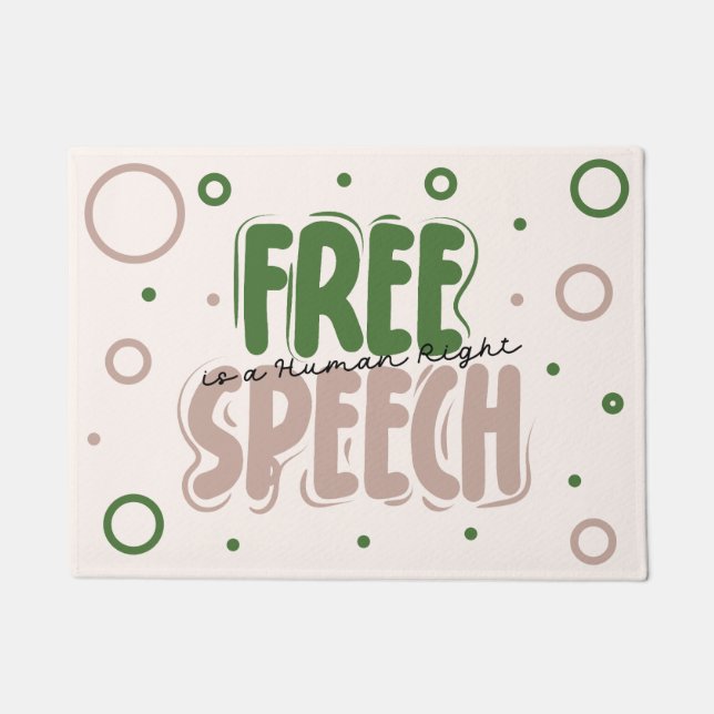 Free Speech Is a Human Right ドアマット (正面)