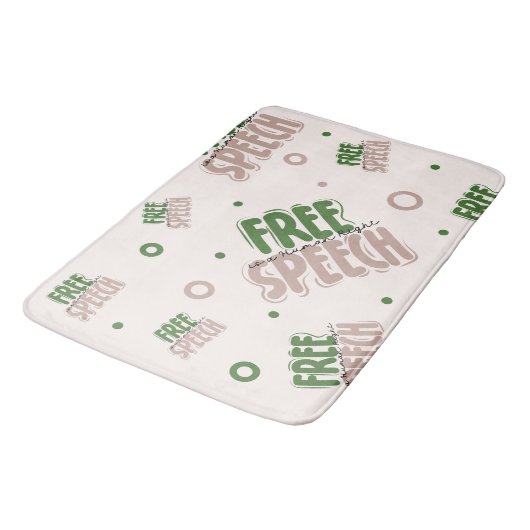 Free Speech Is a Human Right バスマット (アングル)