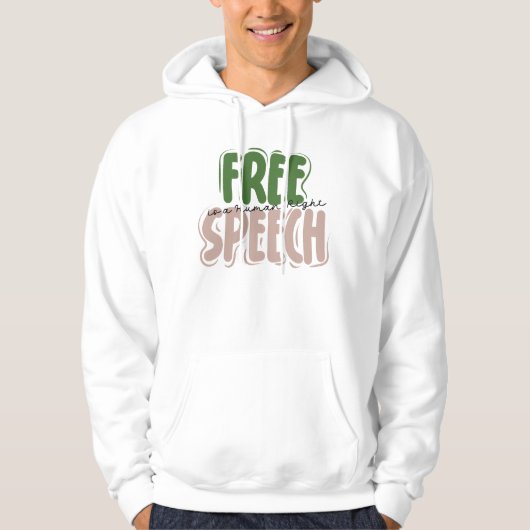 Free Speech Is a Human Right パーカ (正面)