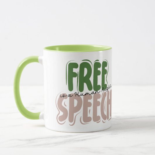 Free Speech Is a Human Right マグカップ (左)