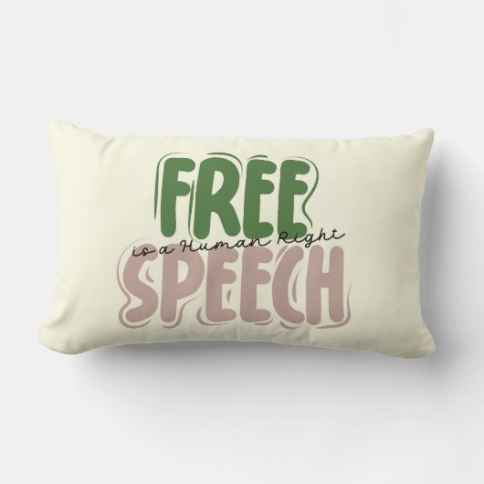 Free Speech Is a Human Right ランバークッション (正面)