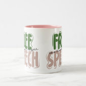 Free Speech Is a Human Right Mug ツートーンマグカップ (中央)