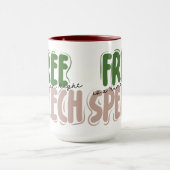 Free Speech Is a Human Right Mug マグカップ (中央)