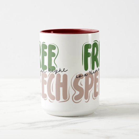 Free Speech Is a Human Right Mug マグカップ (中央)