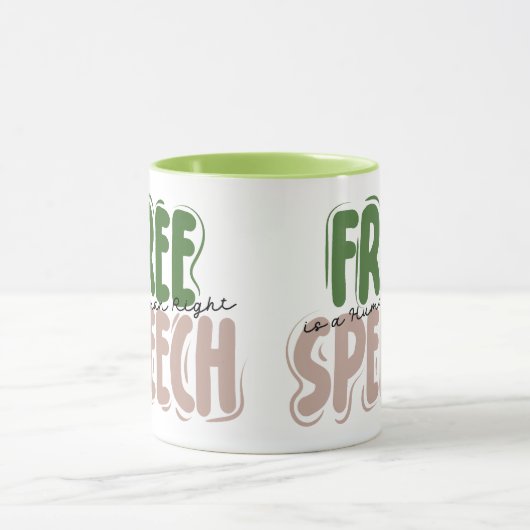 Free Speech Is a Human Right Mug マグカップ (中央)