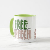 Free Speech Is a Human Right Mug マグカップ (正面左)