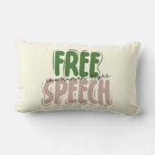 Free Speech Is a Human Right Throw Pillow ランバークッション (裏面)