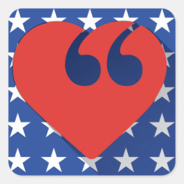 Free Speech USA Love Stickers スクエアシール