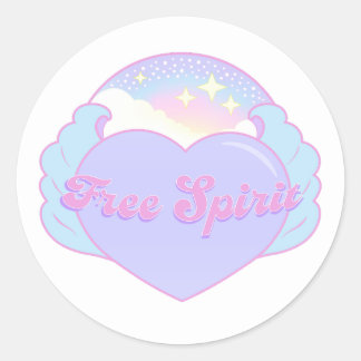 Free Spiritハート ラウンドシール