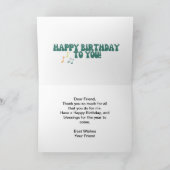 Free Spirit Hippie Bus Cartoon Birthday カード (内部)