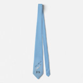 Free Spirit Royal Tern Coastal Sky Blue Necktie ネクタイ (正面)