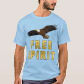 Free Spirit With Bald Eagle Flying Tシャツ (正面)