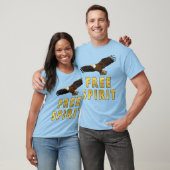 Free Spirit With Bald Eagle Flying Tシャツ (ユニセックス)