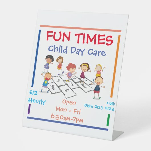 Free Standing Sign - Child Day Care  台座サイン (正面)