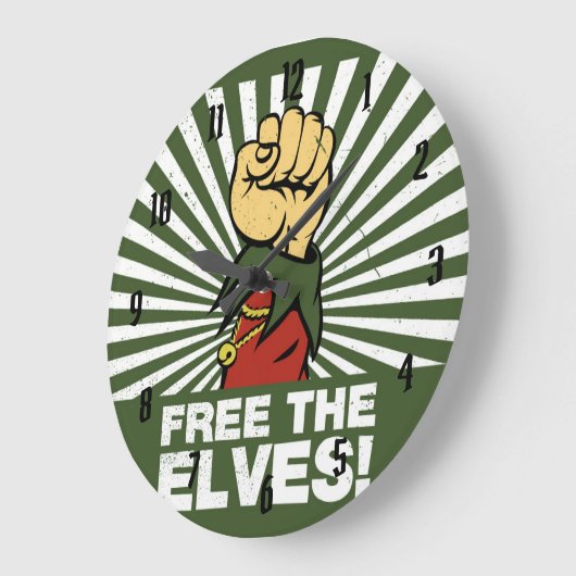 Free the elves! ラージ壁時計 (傾斜)