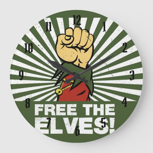 Free the elves! ラージ壁時計 (正面)