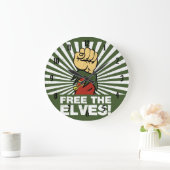 Free the elves! ラージ壁時計 (ホーム)