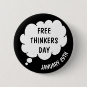Free Thinkers Dayは1月29日 缶バッジ (正面)