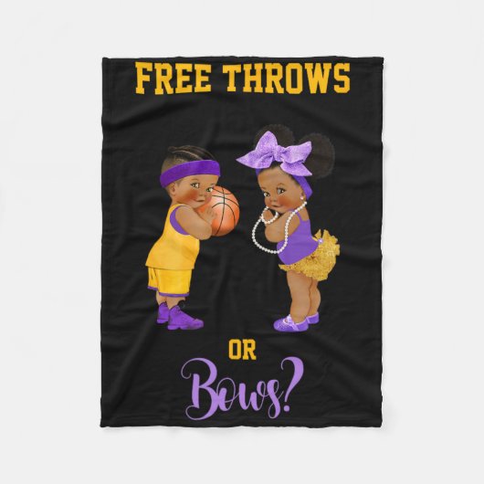 Free Throws Or Bows Bysketbyll By1 フリースブランケット (正面)