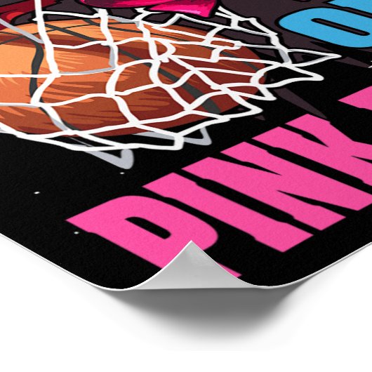 Free Throws Or Pink Bows Gender Reveal Bysketbyll ポスター (角)