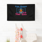 Free Throws or Pink Bows Gender Reveal Designs 横断幕 (インサイチュ)