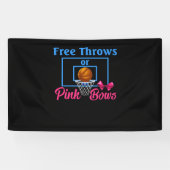 Free Throws or Pink Bows Gender Reveal Designs 横断幕 (横)