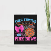 Free Throws Or Pink Bows Pregnancy Pink Or Blue  カード (正面)