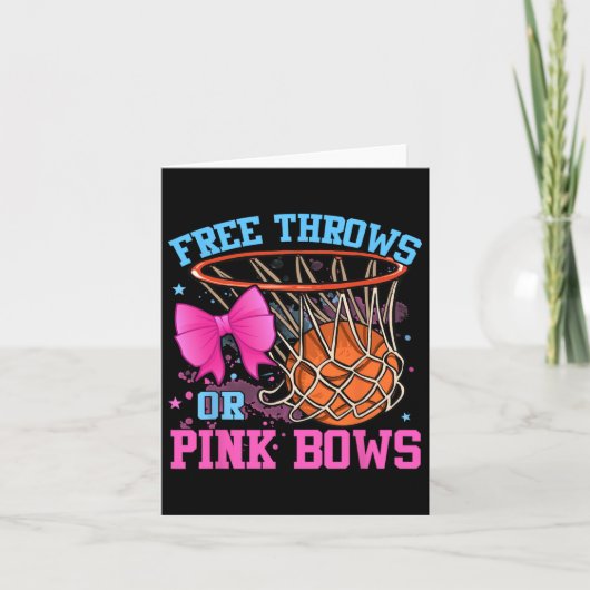 Free Throws Or Pink Bows Pregnancy Pink Or Blue  カード (正面)