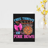 Free Throws Or Pink Bows Pregnancy Pink Or Blue  カード (黄色い花)
