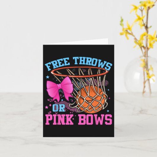Free Throws Or Pink Bows Pregnancy Pink Or Blue  カード (黄色い花)