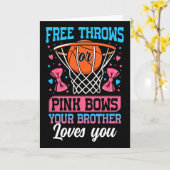 Free Throws Or Pink Bows Your Brother Loves You Ge カード (黄色い花)