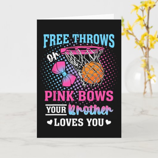 Free Throws Or Pink Bows Your Brother Loves You Ge カード (黄色い花)