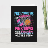 Free Throws Or Pink Bows Your Cousin Loves You Gen カード (正面)