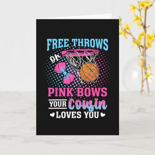 Free Throws Or Pink Bows Your Cousin Loves You Gen カード (黄色い花)