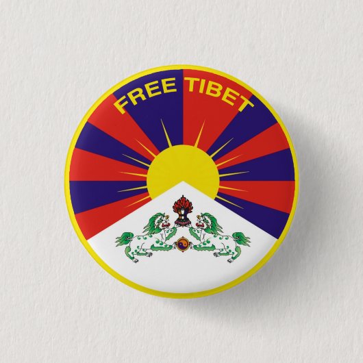 Free Tibet 缶バッジ (正面)