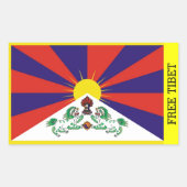 Free Tibet Sticker 長方形シール (正面)