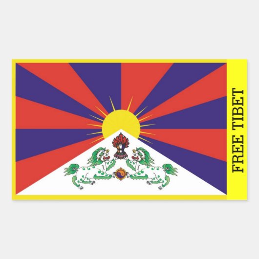 Free Tibet Sticker 長方形シール (正面)