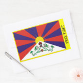 Free Tibet Sticker 長方形シール (封筒)