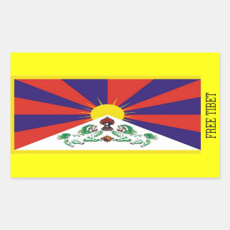 Free Tibet Sticker 長方形シール