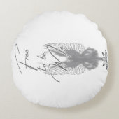 Free to be Me Round Pillow ラウンドクッション (正面)