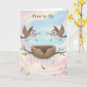 Free to Fly Card Divorce カード (黄色い花)